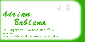 adrian bablena business card